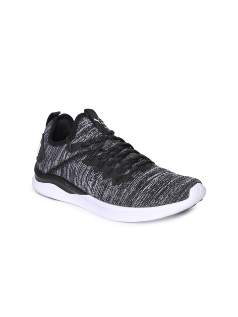 

Puma Men Black & Grey IGNITE Flash evoKNIT Running Shoes