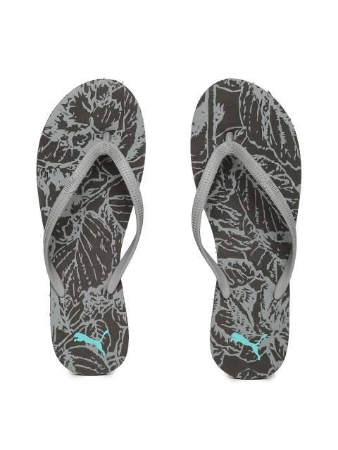 

Puma Women Grey First Flip Leaves IDP Flip-Flops
