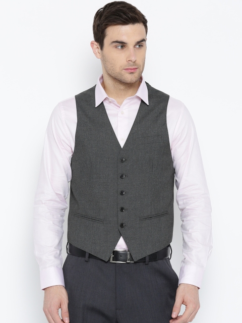 

Arrow Charcoal Grey Body Tailored Fit Formal Waistcoat