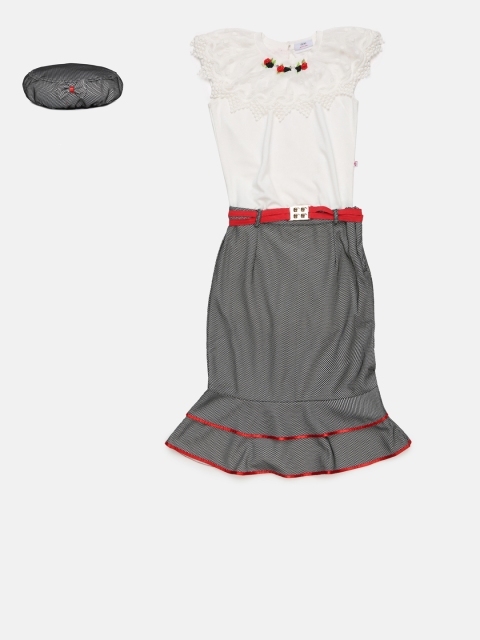 

Peppermint Girls Off-White & Grey Clothing Set