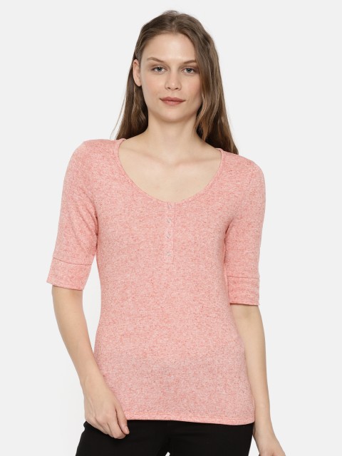 

Vero Moda Women Coral Pink Solid Top