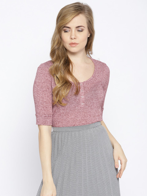 

Vero Moda Women Burgundy Solid Top