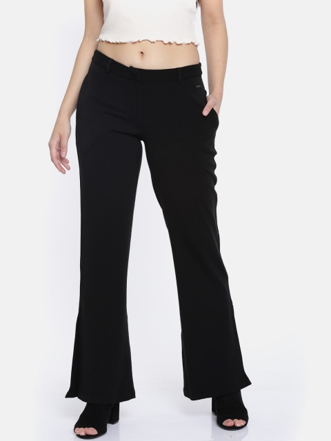 

Vero Moda Women Black Straight Fit Solid Regular Trousers