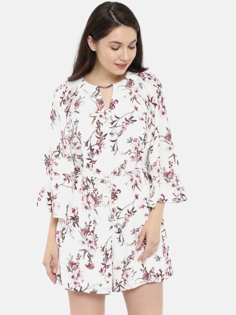 

Vero Moda Off-White Printed Playsuit