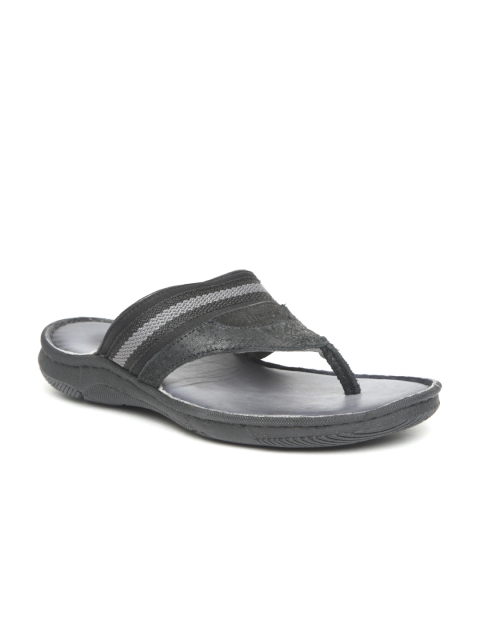 

Woodland Men Black Leather Comfort Sandals