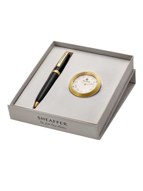 

Sheaffer Black 346 Ballpoint Pen With Gold Chrome Table Clock
