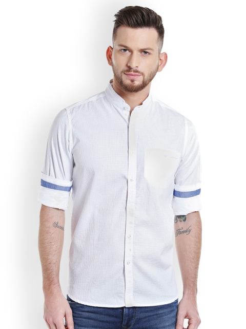 

Killer Men White Slim Fit Solid Casual Shirt