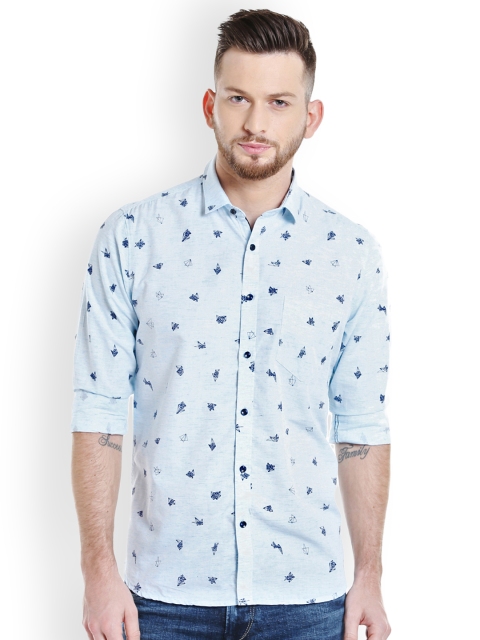 

Killer Men Blue Slim Fit Printed Casual Shirt