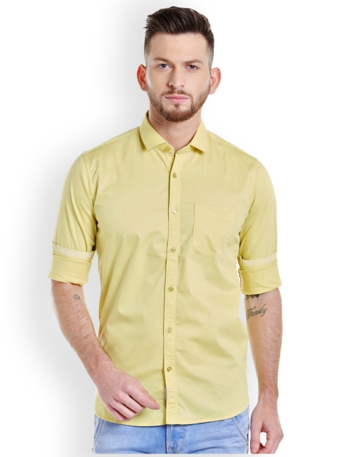 

Killer Men Yellow Slim Fit Solid Casual Shirt