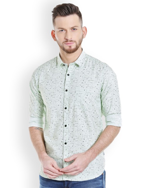 

Killer Men Green Slim Fit Printed Casual Shirt