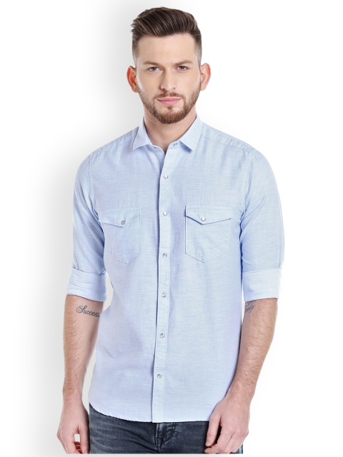 

Killer Men Blue Slim Fit Solid Casual Shirt