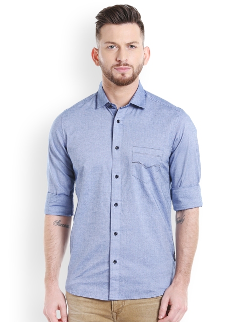 

Killer Men Blue Slim Fit Solid Casual Shirt