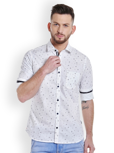 

Killer Men White Slim Fit Printed Casual Shirt