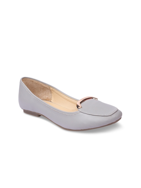 

Lovely Chick Women Grey Solid Synthetic Ballerinas