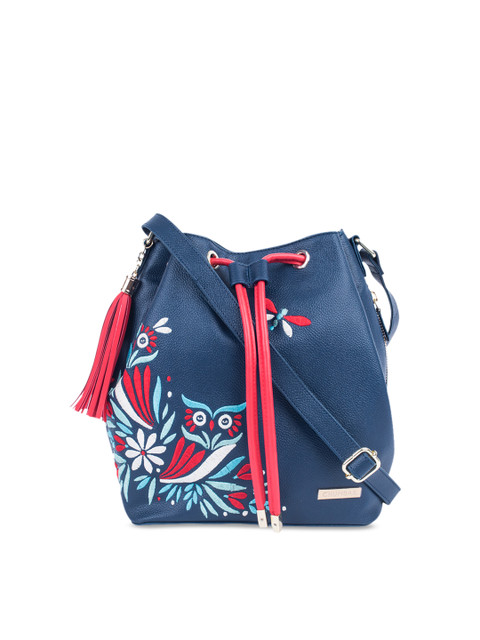 

Chumbak Navy Blue Printed Sling Bag
