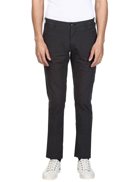 

ColorPlus Men Black Regular Fit Solid Regular Trousers