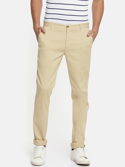 

ColorPlus Men Beige Contemporary Regular Fit Solid Trousers