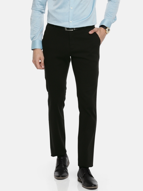 

ColorPlus Men Black Regular Fit Solid Formal Trousers