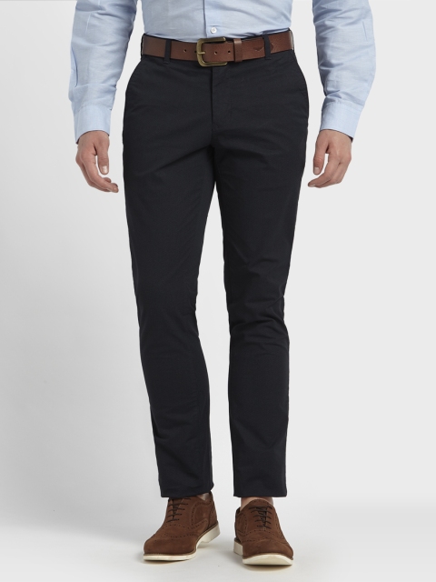 

ColorPlus Men Navy Blue Regular Fit Solid Regular Trousers