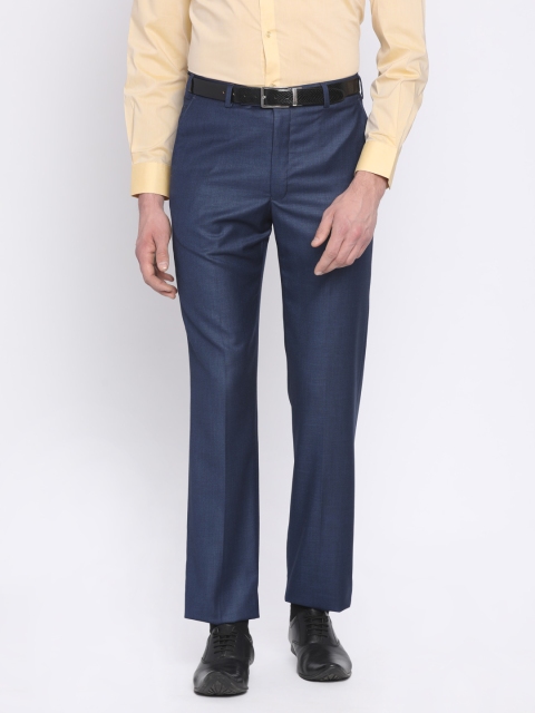 

Park Avenue Men Blue Slim Fit Solid Formal Trousers