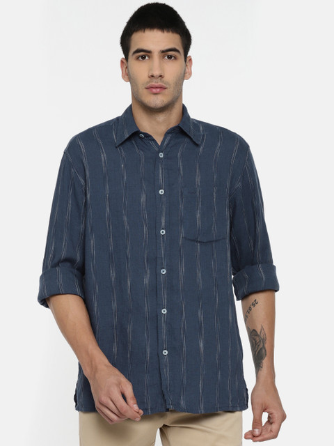 

ColorPlus Men Blue Regular Fit Printed Casual Shirt