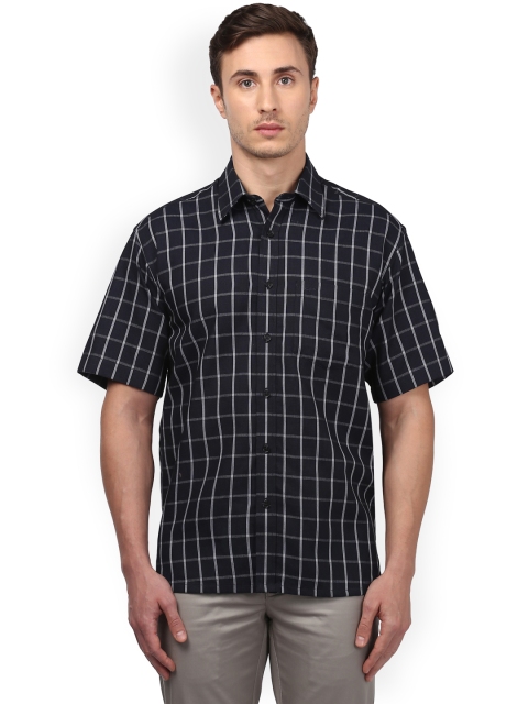

ColorPlus Men Black Regular Fit Checked Casual Shirt