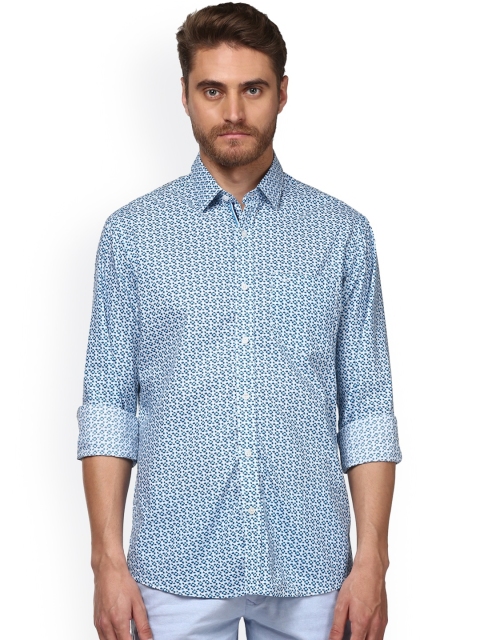 

ColorPlus Men Blue Regular Fit Printed Casual Shirt