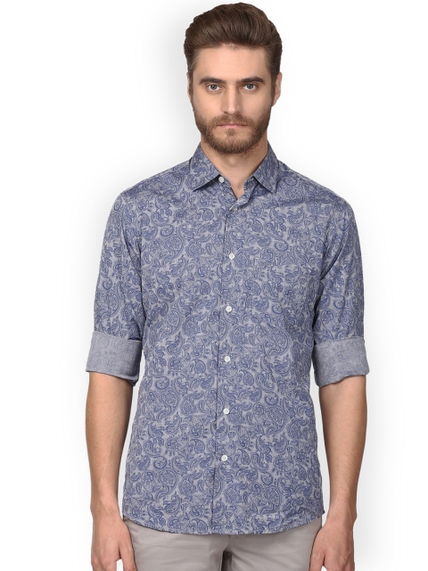 

ColorPlus Men Blue Regular Fit Printed Casual Shirt