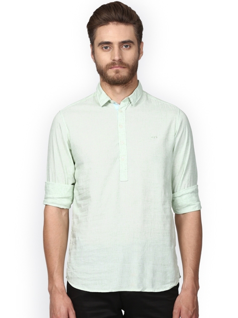 

ColorPlus Men Green Regular Fit Solid Casual Shirt