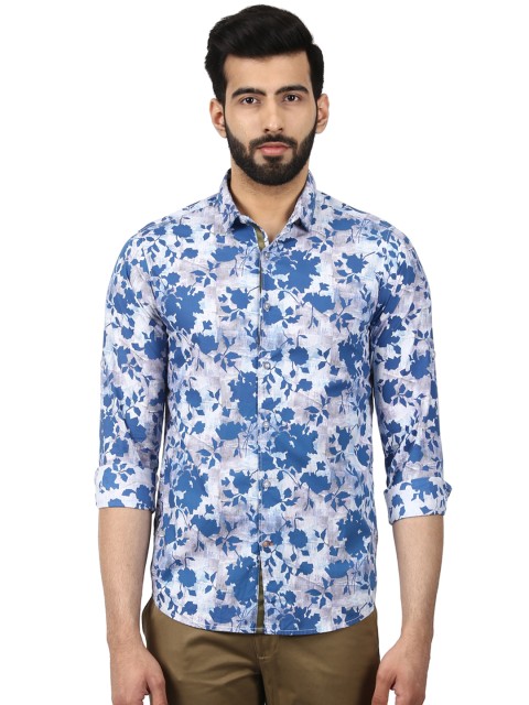 

ColorPlus Men Blue Regular Fit Printed Casual Shirt