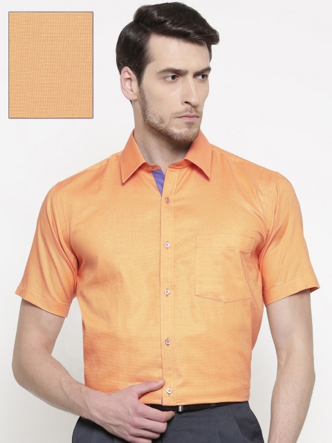 

Park Avenue Men Orange Slim Fit Self Design Formal Shirt