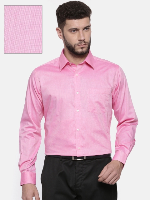 

Park Avenue Men Pink Regular Fit Self-Design Formal Shirt