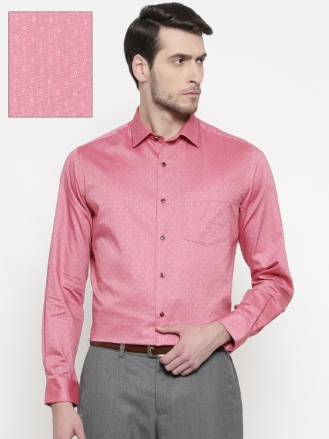 

Park Avenue Men Red Regular Fit Self Design Formal Shirt