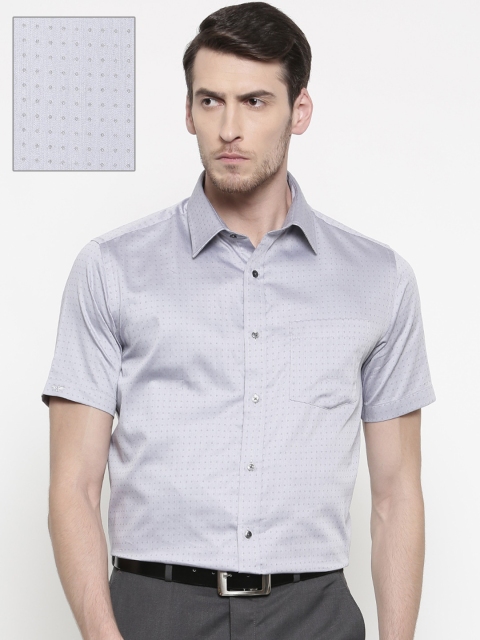 

Park Avenue Men Grey Regular Fit Self Design Formal Shirt