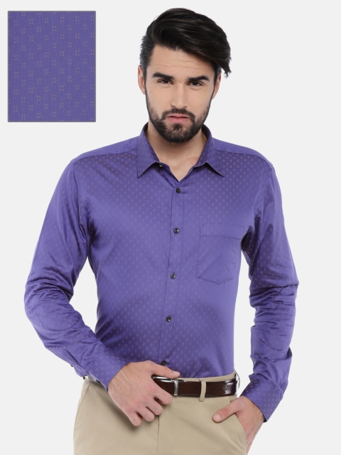 

Park Avenue Men Purple Slim Fit Self Design Formal Shirt