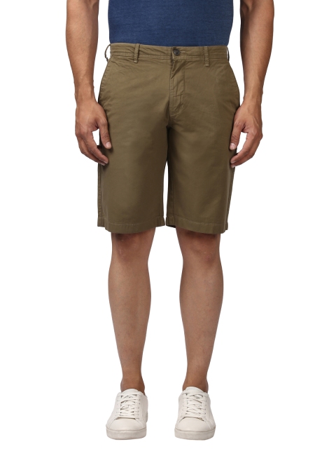 

ColorPlus Men Green Solid Regular Fit Regular Shorts