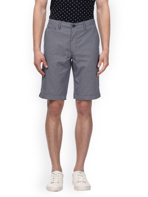

ColorPlus Men Navy Blue Solid Regular Fit Regular Shorts