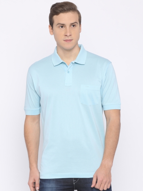 

ColorPlus Men Blue Solid Polo Collar Classic Fit T-shirt