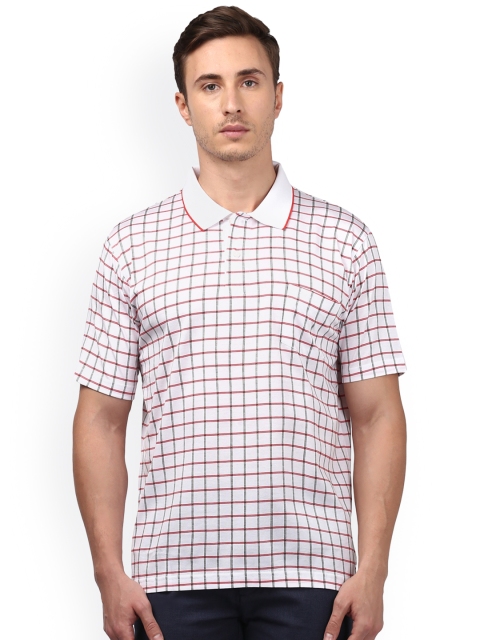 

ColorPlus Men Red Checked Polo Collar T-shirt