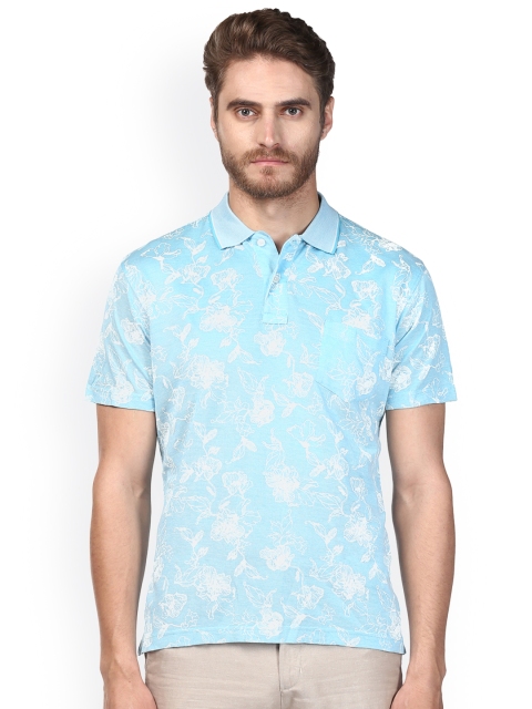 

ColorPlus Men Blue Printed Polo Collar T-shirt