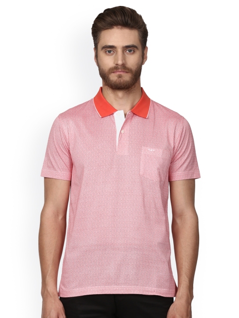 

ColorPlus Men Pink Printed Polo Collar T-shirt