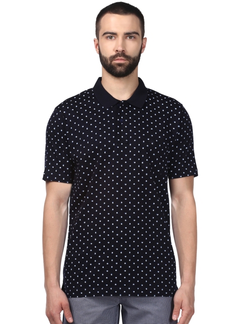 

ColorPlus Men Navy Blue Printed Polo Collar T-shirt