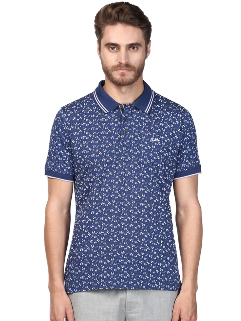 

ColorPlus Men Navy Blue Printed Polo Collar T-shirt