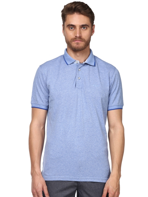

ColorPlus Men Blue Solid Polo Collar T-shirt