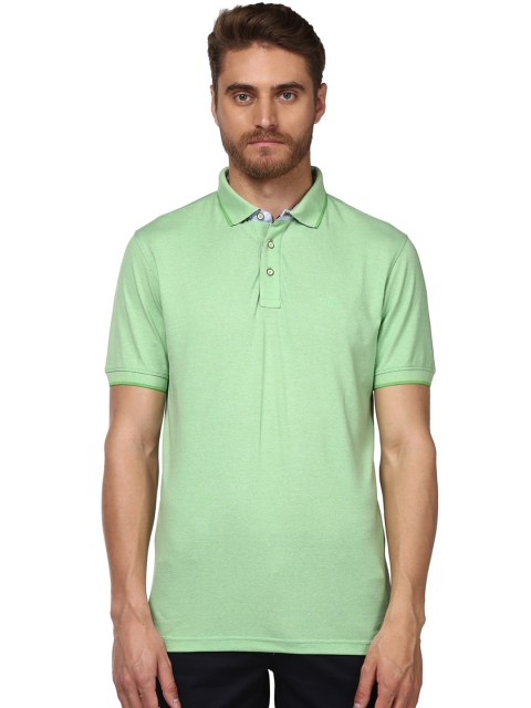 

ColorPlus Men Green Solid Polo Collar T-shirt