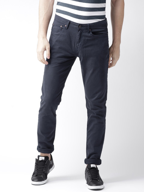 

Aeropostale Men Navy Blue Skinny Fit Mid-Rise Clean Look Jeans