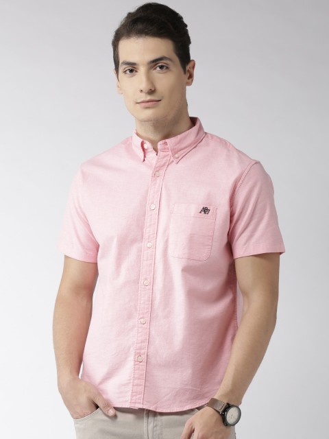 

Aeropostale Men Pink Regular Fit Solid Casual Shirt