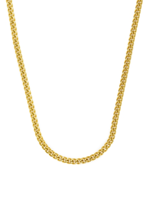 

Peora Men Gold-Toned Stainless Steel Gold-Plated Chain