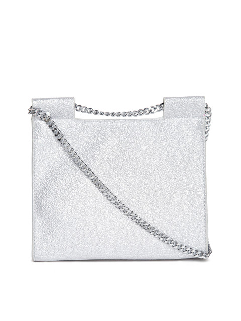 

Alvaro Castagnino Silver-Toned Solid Sling Bag