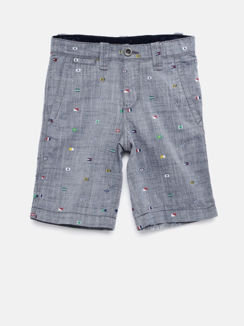 

Tommy Hilfiger Boys Blue Printed Regular Fit Regular Shorts